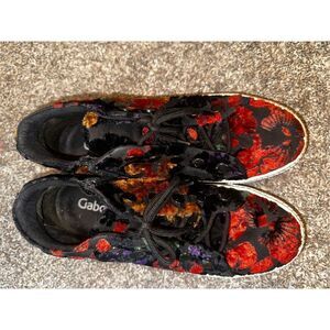 Gabor Velvet Floral Zip Up High Top